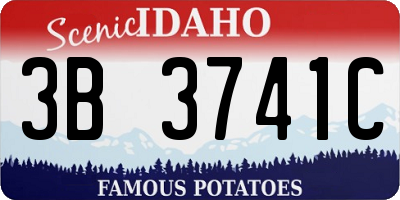 ID license plate 3B3741C