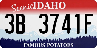 ID license plate 3B3741F