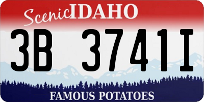 ID license plate 3B3741I