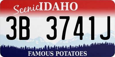 ID license plate 3B3741J