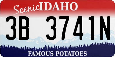 ID license plate 3B3741N