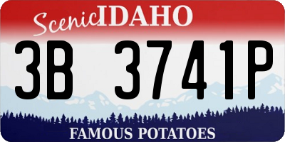 ID license plate 3B3741P