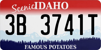 ID license plate 3B3741T