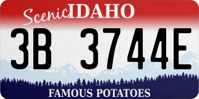 ID license plate 3B3744E