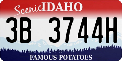 ID license plate 3B3744H