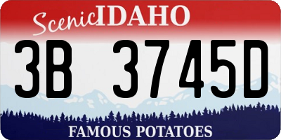 ID license plate 3B3745D