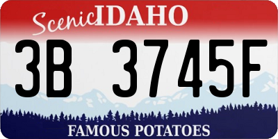 ID license plate 3B3745F