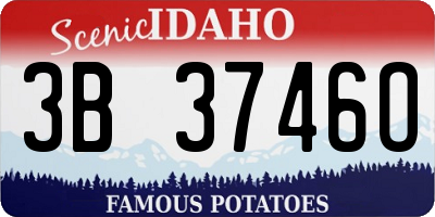 ID license plate 3B3746O