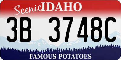 ID license plate 3B3748C