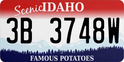 ID license plate 3B3748W