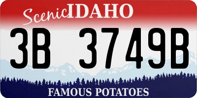 ID license plate 3B3749B