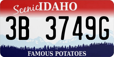 ID license plate 3B3749G