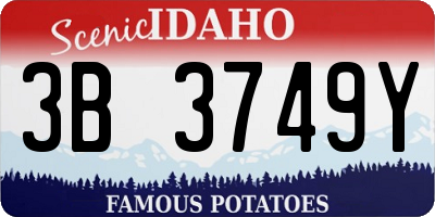 ID license plate 3B3749Y