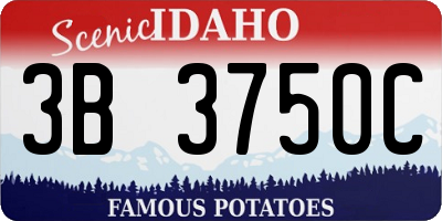 ID license plate 3B3750C