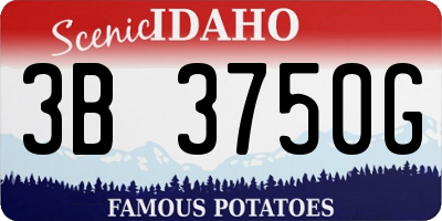 ID license plate 3B3750G