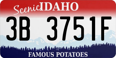 ID license plate 3B3751F