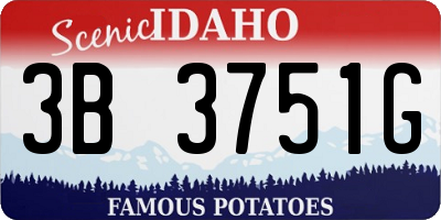ID license plate 3B3751G