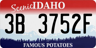 ID license plate 3B3752F