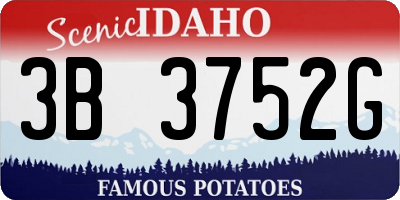 ID license plate 3B3752G