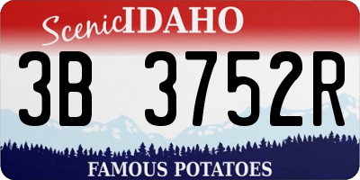 ID license plate 3B3752R