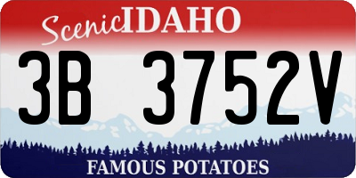 ID license plate 3B3752V