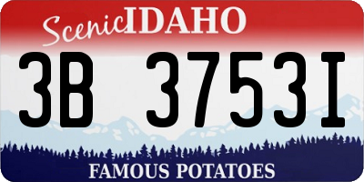 ID license plate 3B3753I