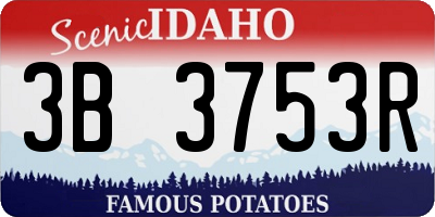 ID license plate 3B3753R