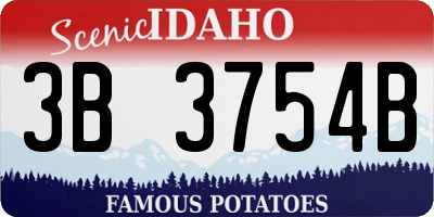 ID license plate 3B3754B