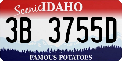 ID license plate 3B3755D