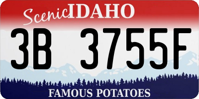 ID license plate 3B3755F