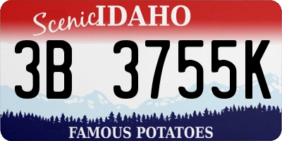 ID license plate 3B3755K