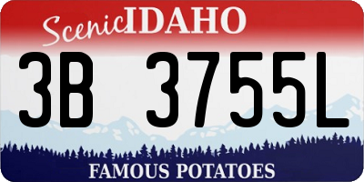 ID license plate 3B3755L
