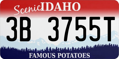 ID license plate 3B3755T