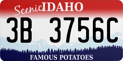 ID license plate 3B3756C