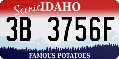 ID license plate 3B3756F