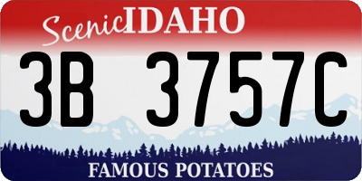 ID license plate 3B3757C