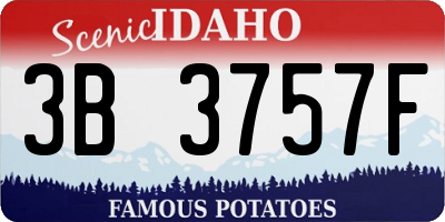 ID license plate 3B3757F