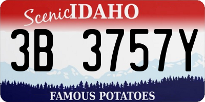 ID license plate 3B3757Y