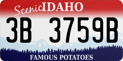 ID license plate 3B3759B