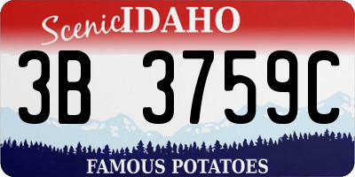 ID license plate 3B3759C