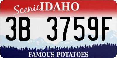 ID license plate 3B3759F