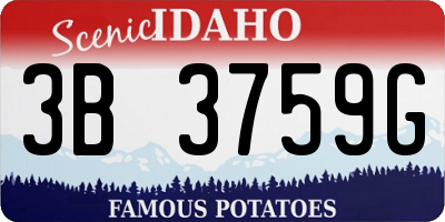 ID license plate 3B3759G