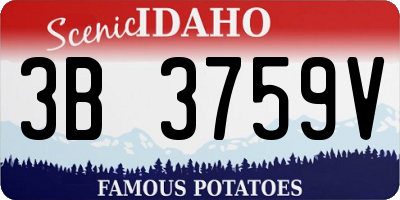 ID license plate 3B3759V