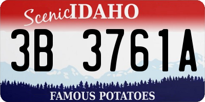 ID license plate 3B3761A
