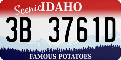 ID license plate 3B3761D