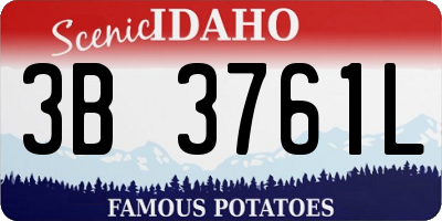ID license plate 3B3761L
