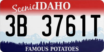 ID license plate 3B3761T