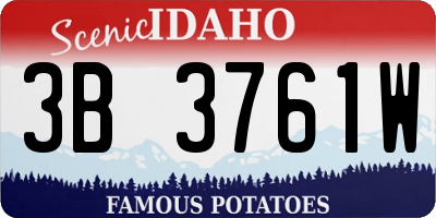 ID license plate 3B3761W