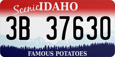 ID license plate 3B3763O