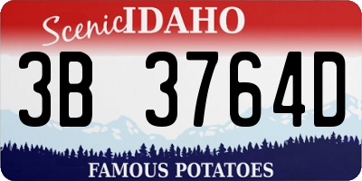 ID license plate 3B3764D
